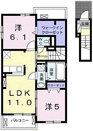 迫川駅 徒歩6分 2階の物件間取画像